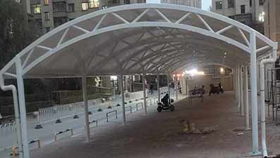 北京膜结构自行车停车棚尺寸