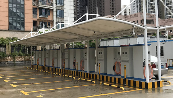 智慧停车新选择,北京充电桩膜结构雨棚打造城市智能交通